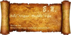 Böttger Medárda névjegykártya